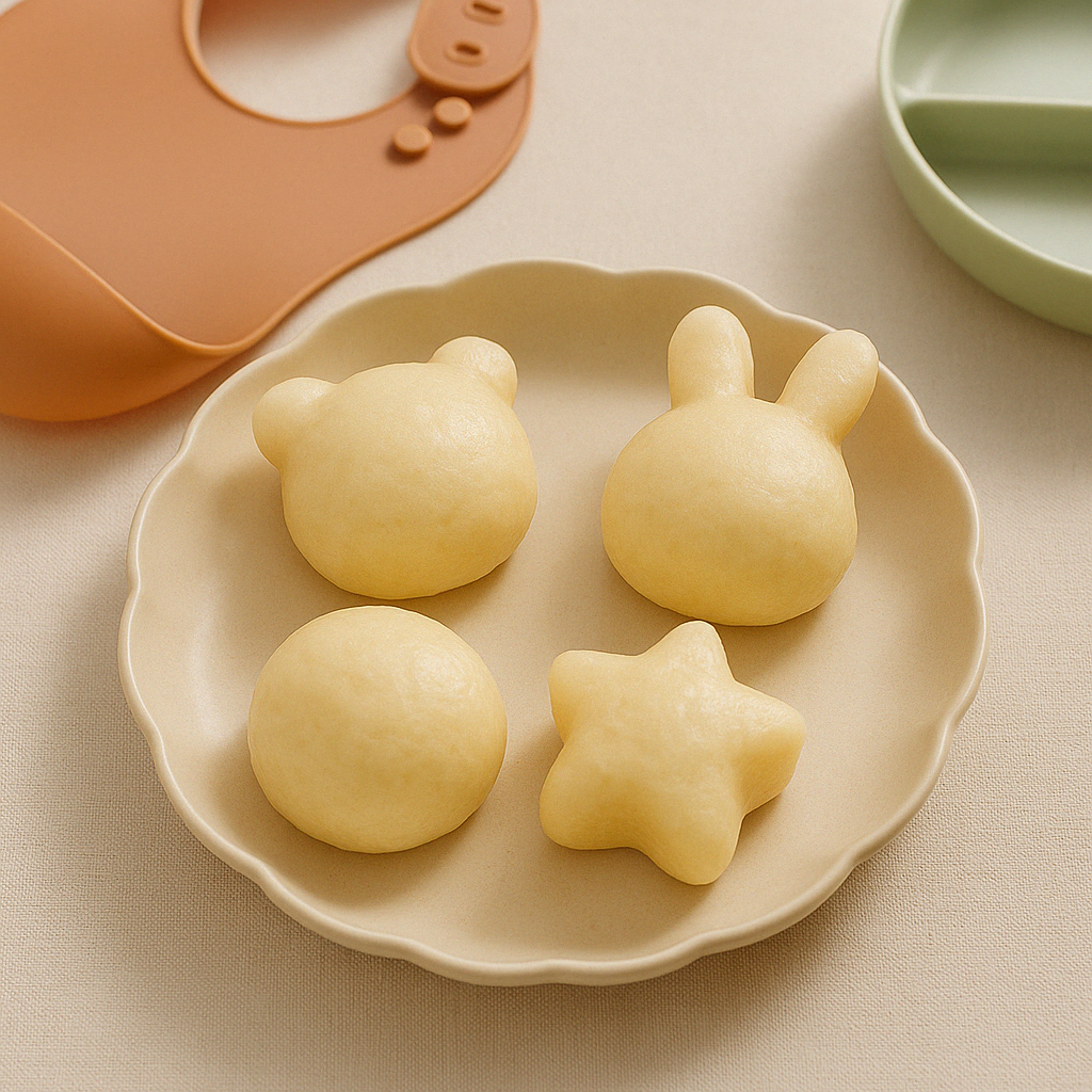 Milky Steamed Buns for 6M+ Little Eaters